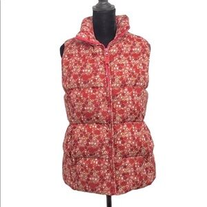 Lands End girls down puffer vest sz L 14